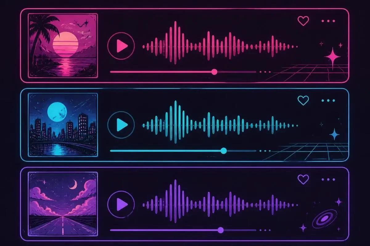 サビ違いの3バージョンが縦に並んだ音源のイメージ