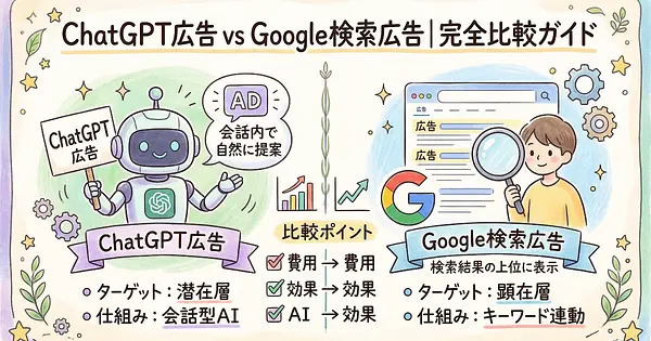 ChatGPT広告 vs Google検索広告｜完全比較ガイド
