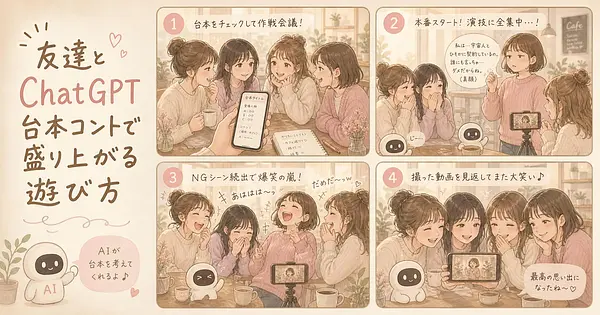友達とChatGPT台本コントで盛り上がる遊び方
