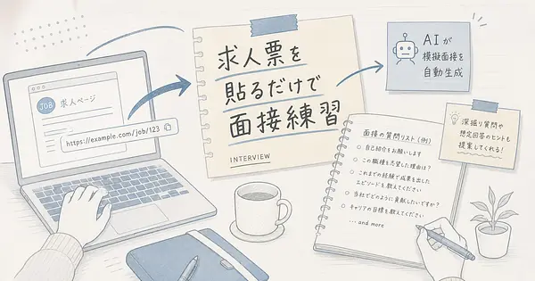 求人票を貼るだけでAI面接練習ができるHuruの使い方