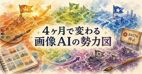 画像生成AI 勢力図 2026年8月版 新王者と退場するモデル