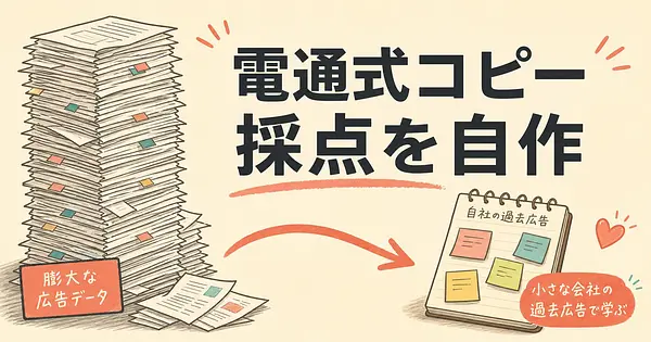 電通の広告コピー採点AIを、中小企業ならどう真似るか。