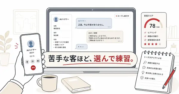 苦手なタイプの客を選んで、AIバイヤー相手に営業トークを鍛える方法