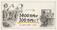 中国のAIドラマ制作費、1400万円が100万円に落ちた理由