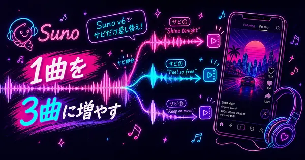 ショート動画のBGMは、サビだけ変えて量産できるか。