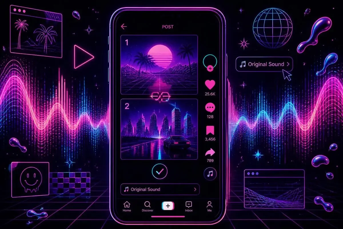 生成した2本のクリップをCapCutでつないでTikTokに投稿する直前のスマホ画面