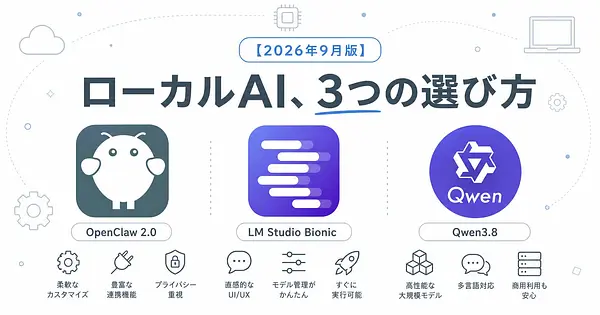 【2026年9月版】ローカルAIエージェント3つの勢力図