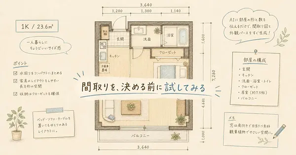 間取りと外観パースをAIでその場で試してから決める方法
