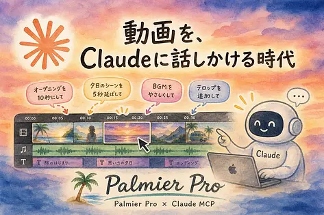 Palmier Pro 完全解説——Claude MCPが動画タイムラインを直接編集するMacネイティブエディタ