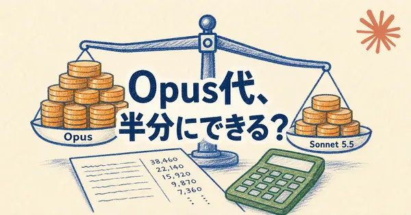 Claude Sonnet 5.5の料金で、Opusに払っていた分はどこまで減らせるか？