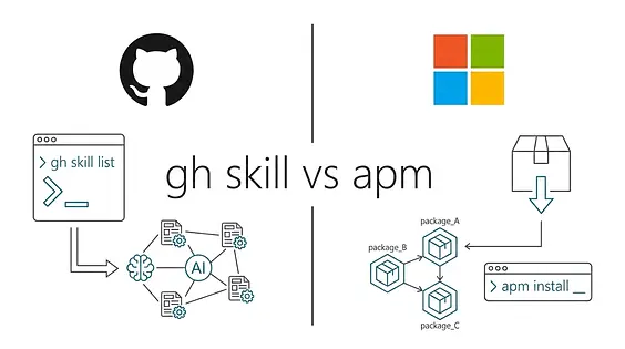 GitHub公式gh skillの使い方とMicrosoft製apmとの違い——どっちで管理すべき？