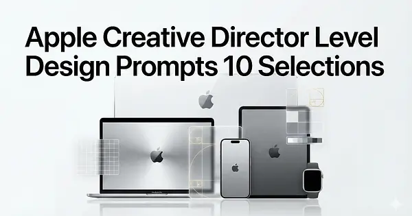 Appleのクリエイティブディレクターレベルのデザインプロンプト10つ