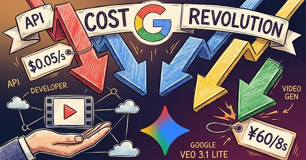 Google Veo 3.1 Lite登場 - 動画生成APIが半額以下に。Gemini API対応でコスト革命が始まった