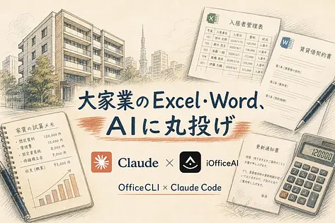 OfficeCLI × Claude Code: 都内区分大家がExcel・Wordを丸ごとAIに任せる実践マニュアル