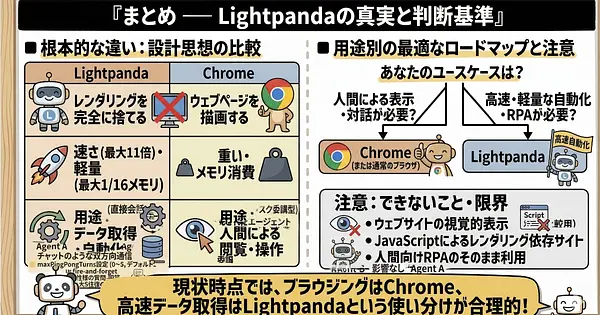 Lightpandaは「速いChrome」ではない｜レンダリングを捨てた設計と、使えるケースの判断基準