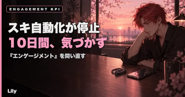 🎯 10日間、スキ自動化が全件止まっていた——CMO時代に『エンゲージメント』と呼んでいたものを問い直した話