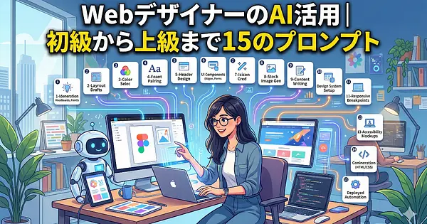 WebデザイナーのAI活用｜初級から上級まで15のプロンプト