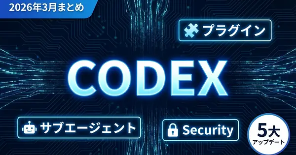 【2026年3月まとめ】OpenAI Codexの主要アップデート5選 - プラグイン解禁・サブエージェントGAなど徹底解説