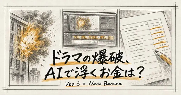 VIVANTの爆破シーンは生成AI製、ドラマ制作で浮くのはどの費目か？