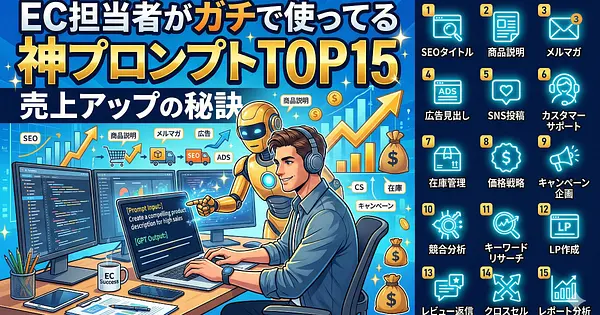 EC担当者がガチで使ってる神プロンプトTOP15｜売上アップの秘訣