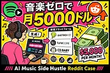 音楽知識ゼロで月5000ドル稼いだAI音楽副業をReddit実例で検証した