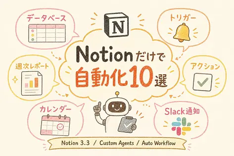 Notion 3.3で組む業務自動化ワークフロー10選 コピペ手順つき
