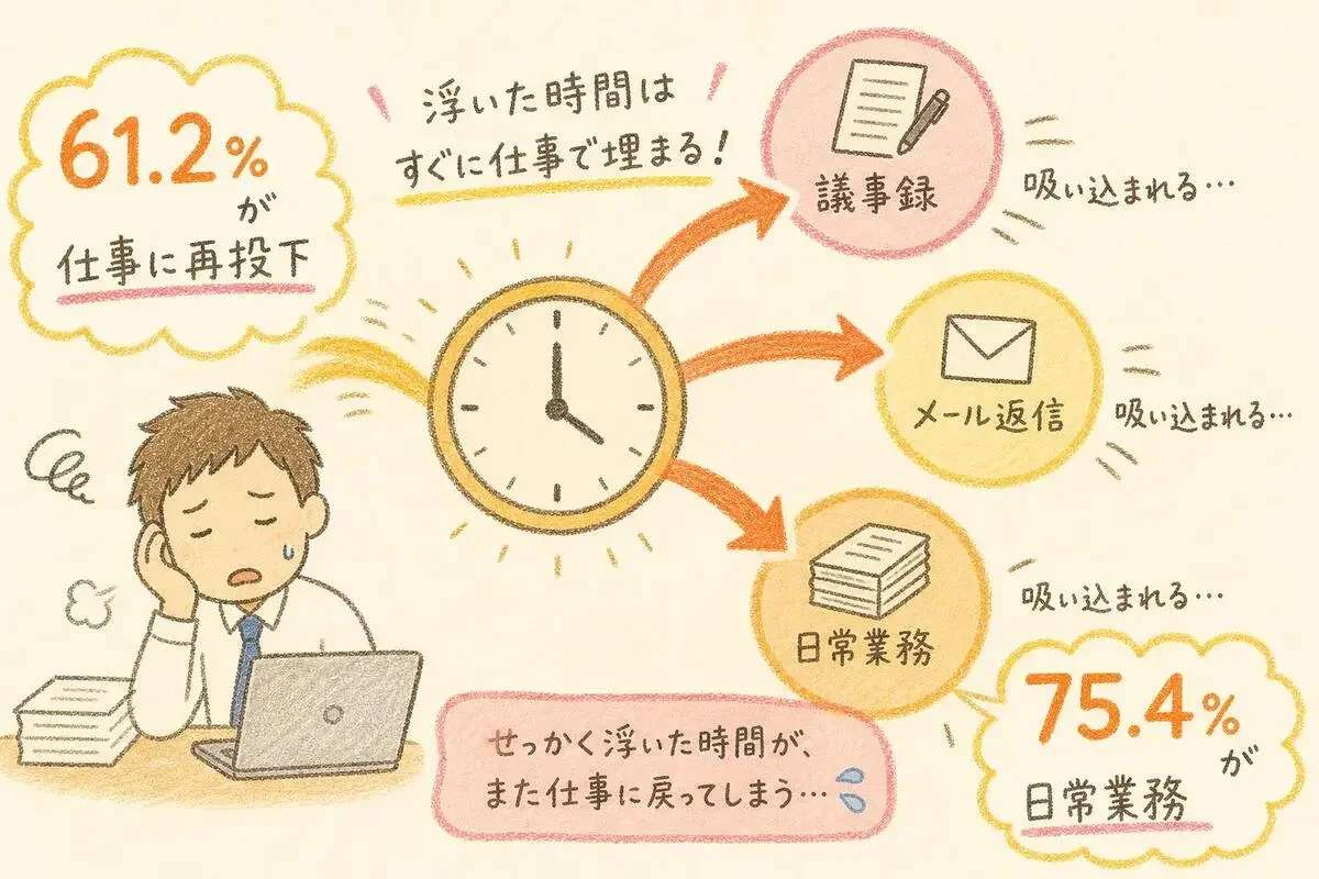 浮いた時間が仕事で埋まる構造