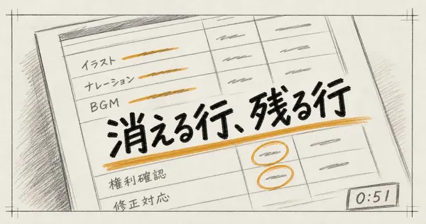 Opus 5.5が監督した51秒の告知動画、消えた費目と残った費目