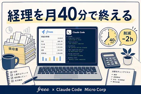 マイクロ法人の経理をClaude Codeで自動化する月次と決算月の運用手順