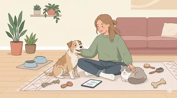 深夜2時、愛猫が変な咳をしたときに開くページ ― ペット・動物のAI活用プロンプト