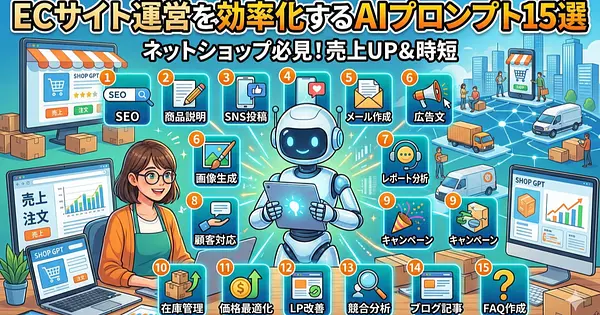 【フェーズ別】ECサイト運営を効率化するAIプロンプト集