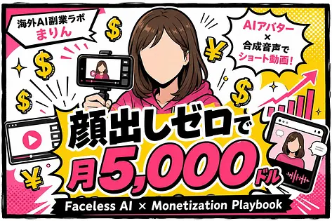顔出しゼロで月5,000ドル。海外発AIアバター副業の全手順