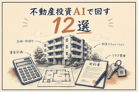 不動産投資をAIで回す12選：物件選定・交渉・管理・税務