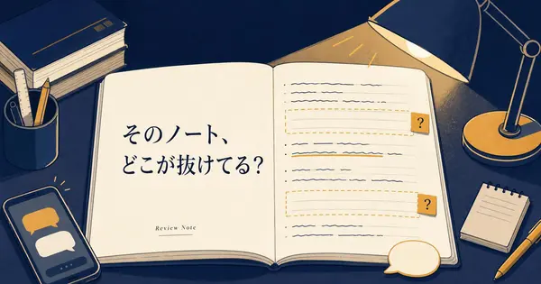 資格のノート、試験前にどこが抜けているか分かる？